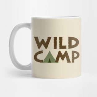 WILD CAMP Typography+Tent Illustration Mug